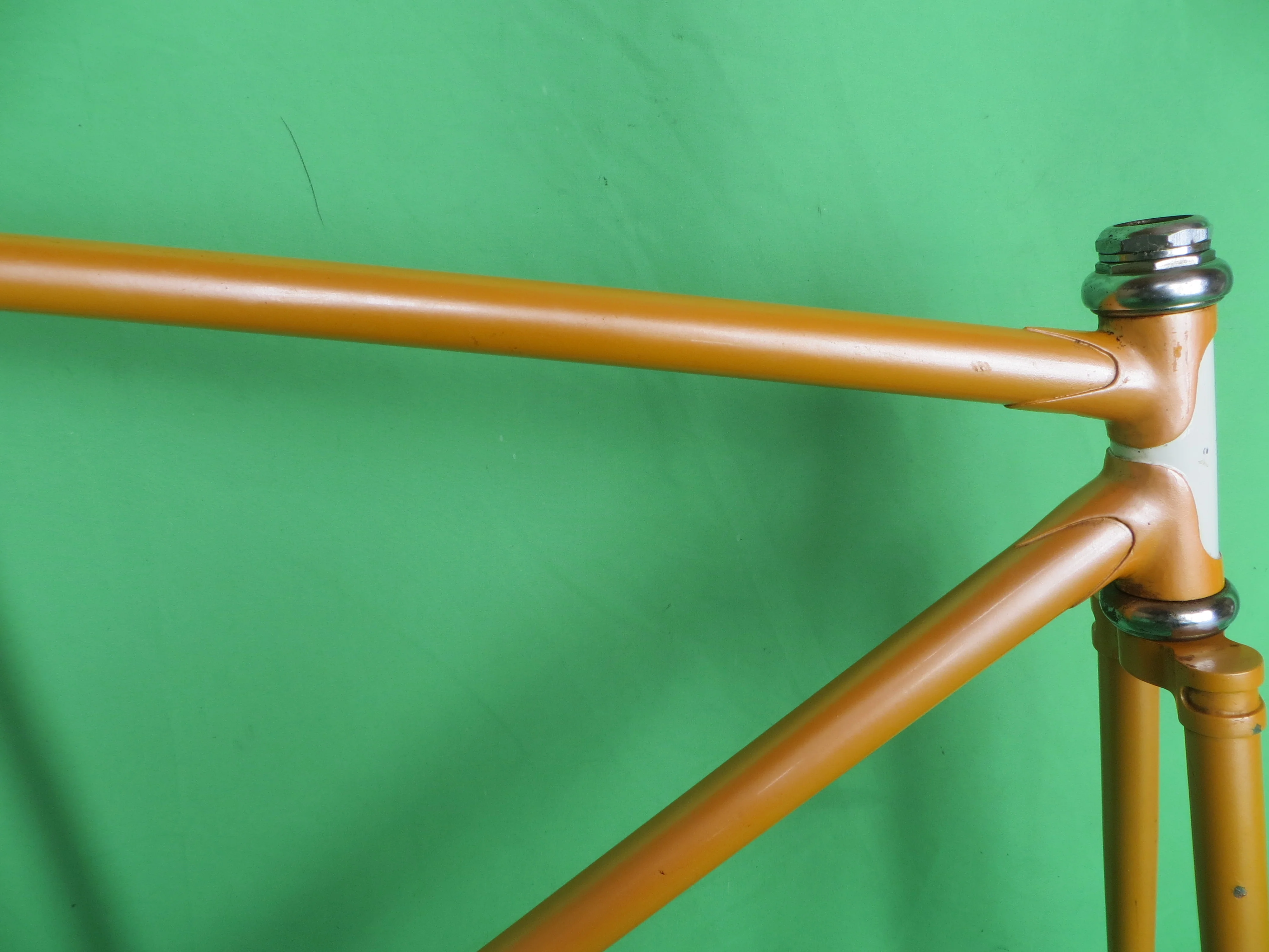 70's Everest?? Vintage Unknown Japanese Keirin Track Frame Campy Dropouts/Trackends // Orange  // 51cm - Image 11