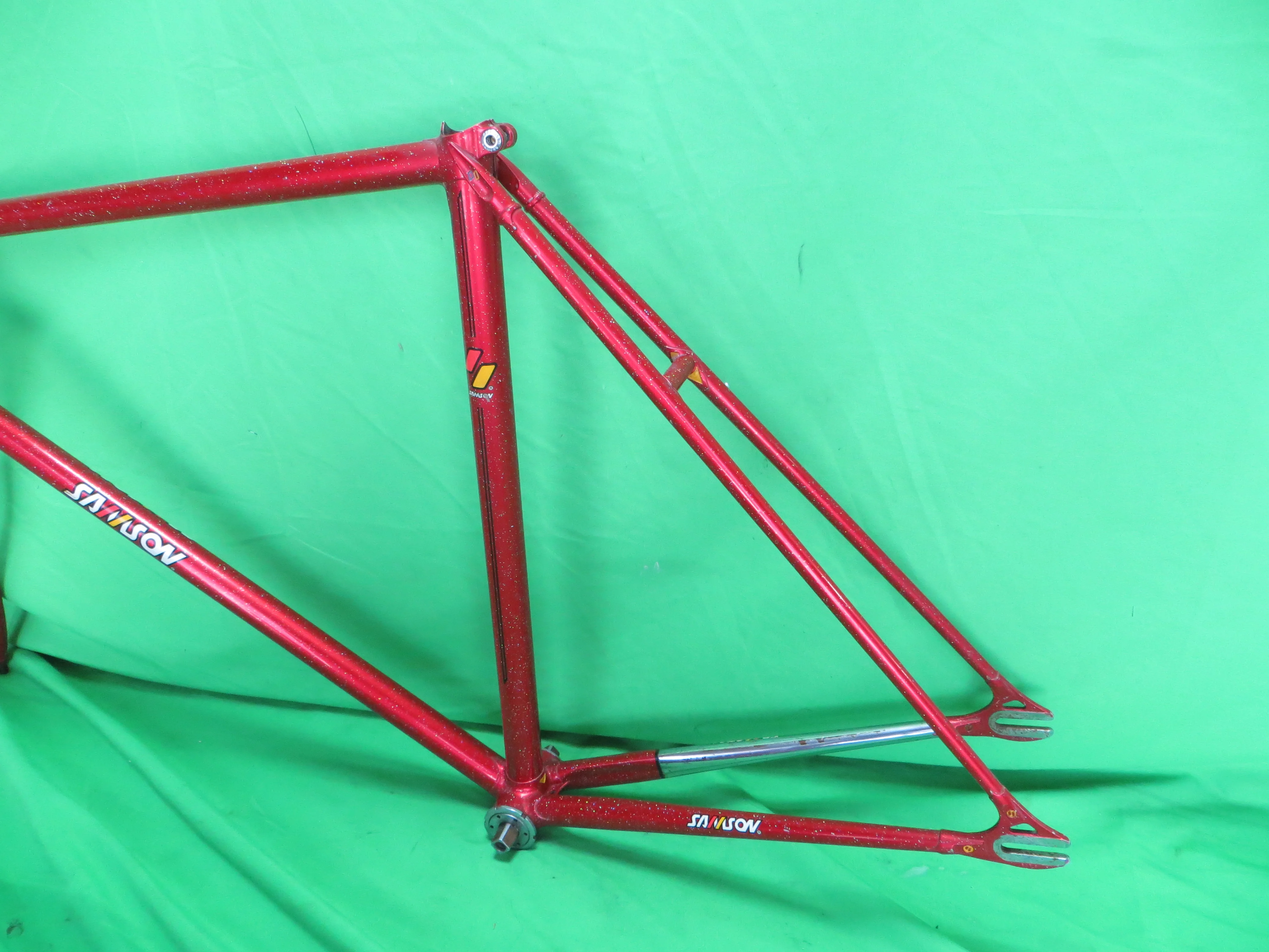 90's Samson // Red with Rainbow Flake // 51cm - Image 8