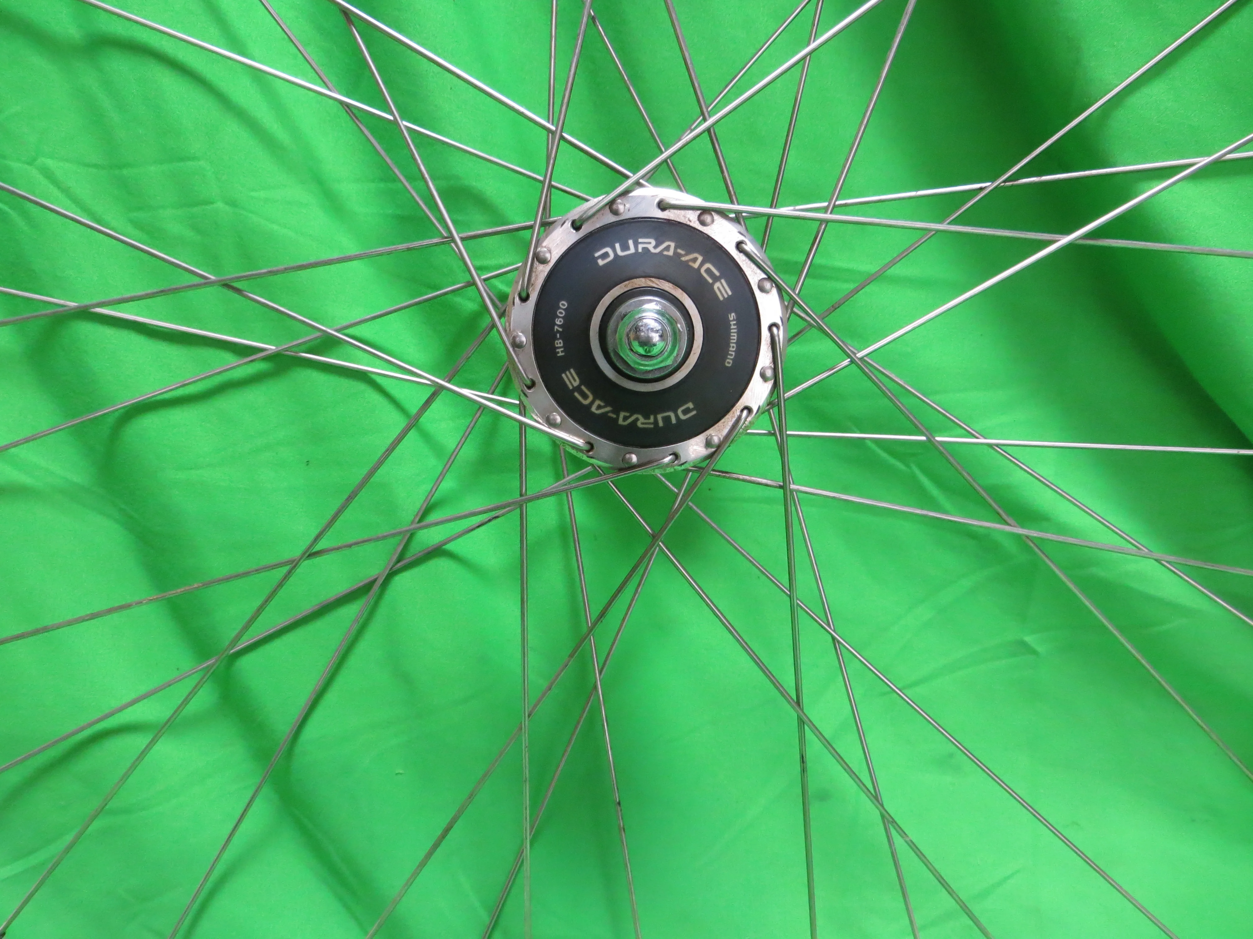 Araya Gold 16B World Champion 700c Tubular NJS Rim, Shimano Dura Ace HB-7600 NJS 100mm/8mm Front Hub (23111502) - Image 4