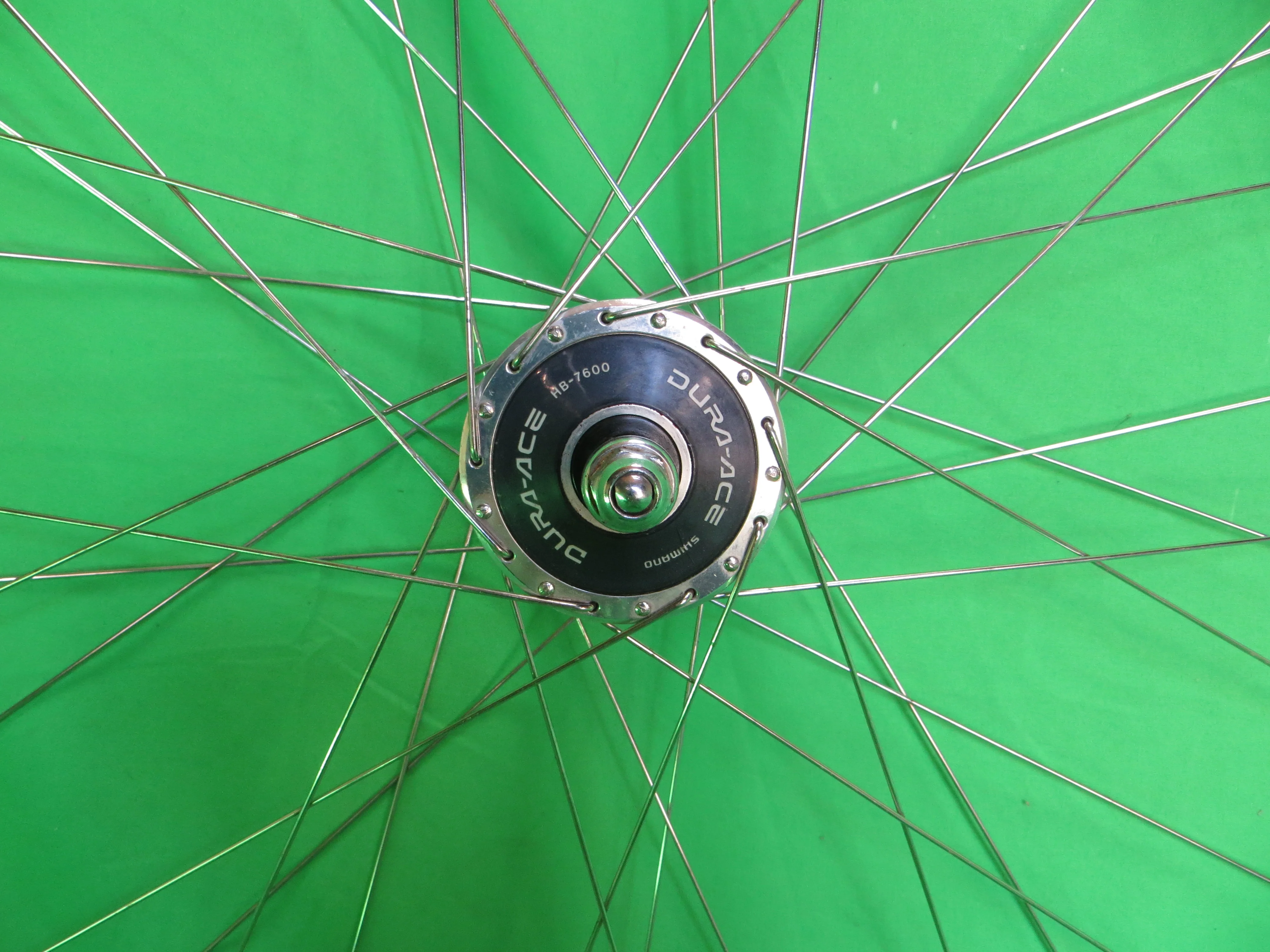Araya Gold World Champion 16B 700c Tubular NJS rim, Shimano Dura Ace HB-7600 36H NJS 100mm/8mm Front Hub (25011104) - Image 2