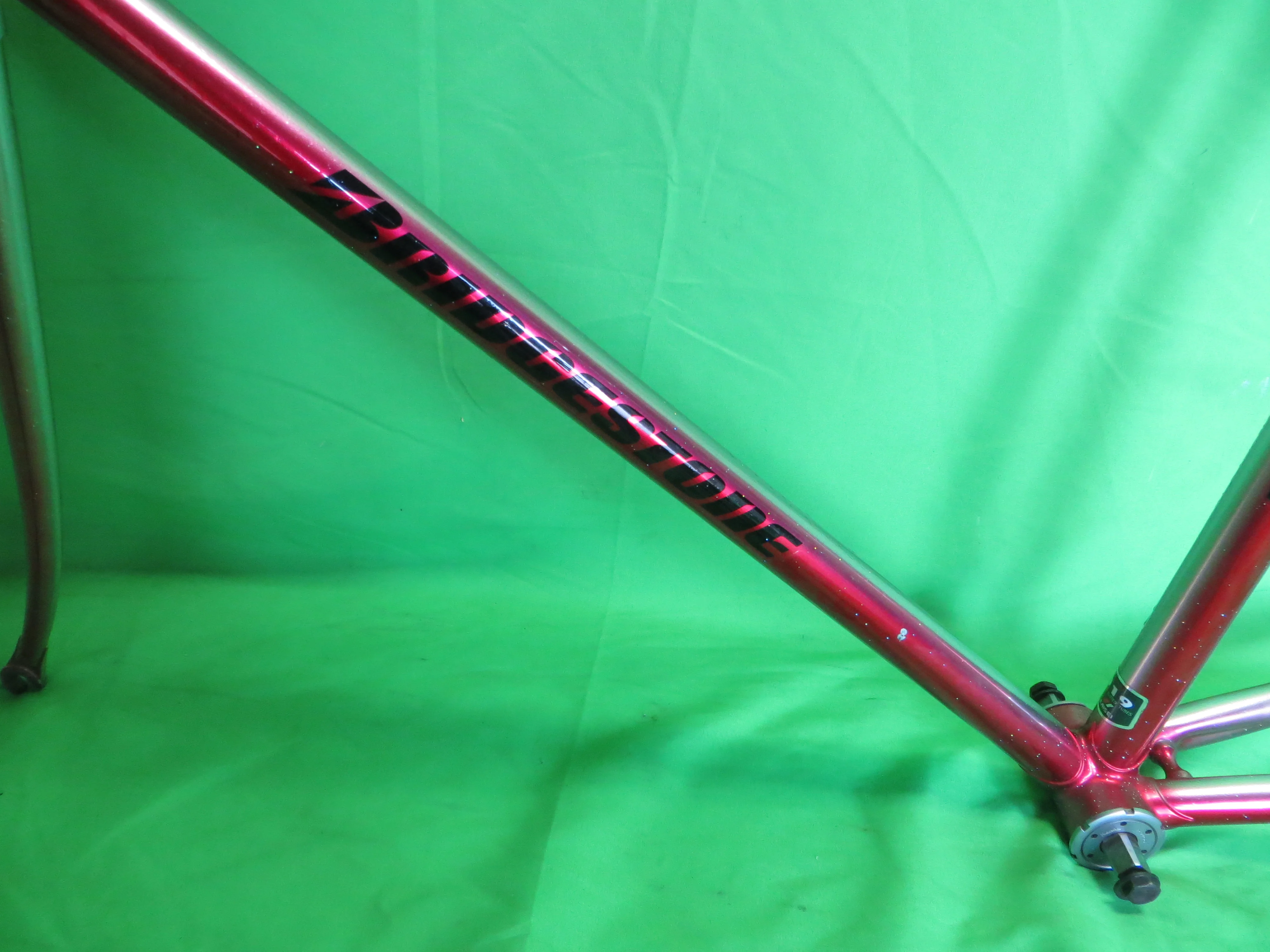 Bridgestone // Candy Red / Mach Silver with Rainbow Flake / 54.5cm - Image 6