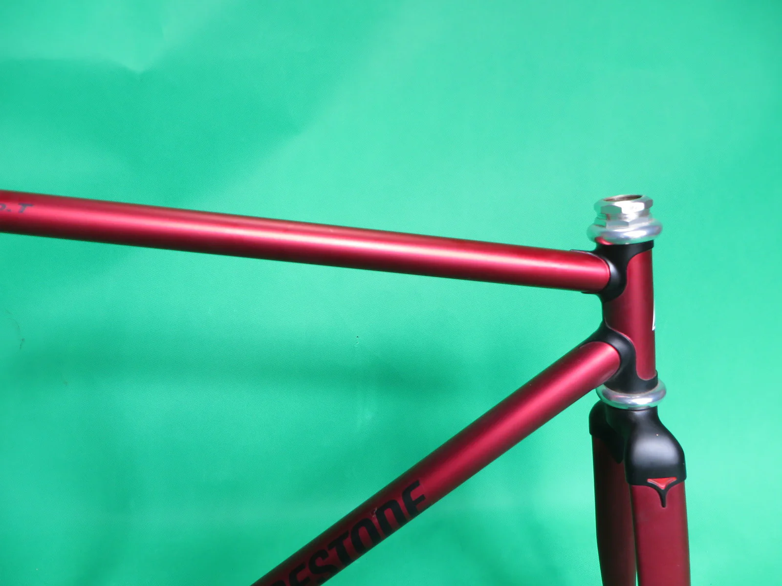 Bridgestone Columbus Max Fork // Matte Black Lugs / Matte Red // 49.5cm - Image 11
