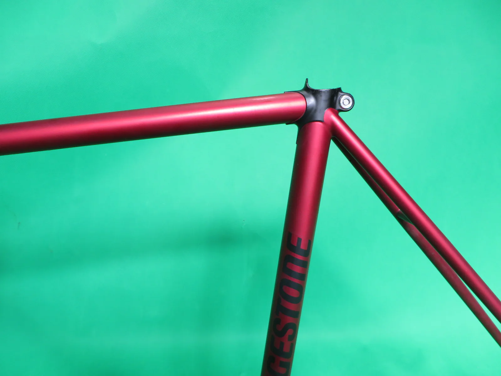 Bridgestone Columbus Max Fork // Matte Black Lugs / Matte Red // 49.5cm - Image 5