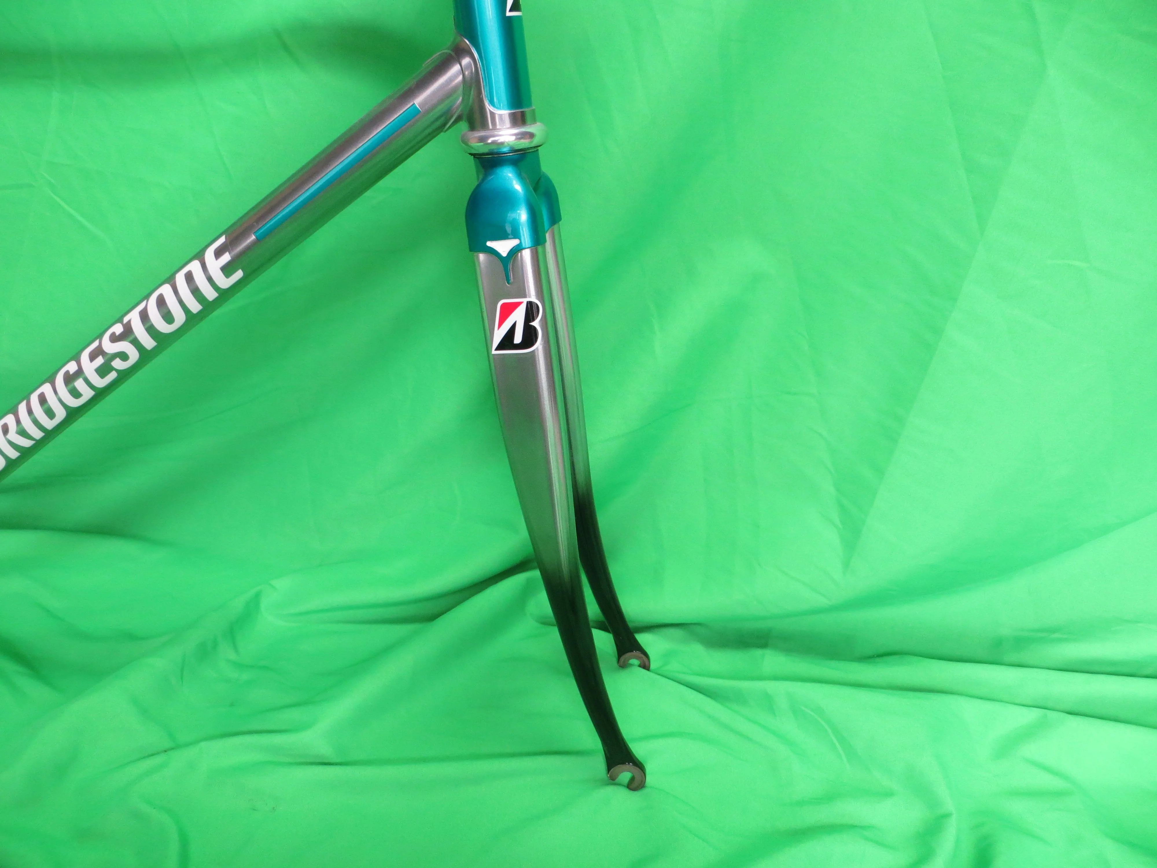 Bridgestone Columbus Max Frok/ Spirit Keirin // Mach Silver / Bluish Green / Black // 50cm - Image 10