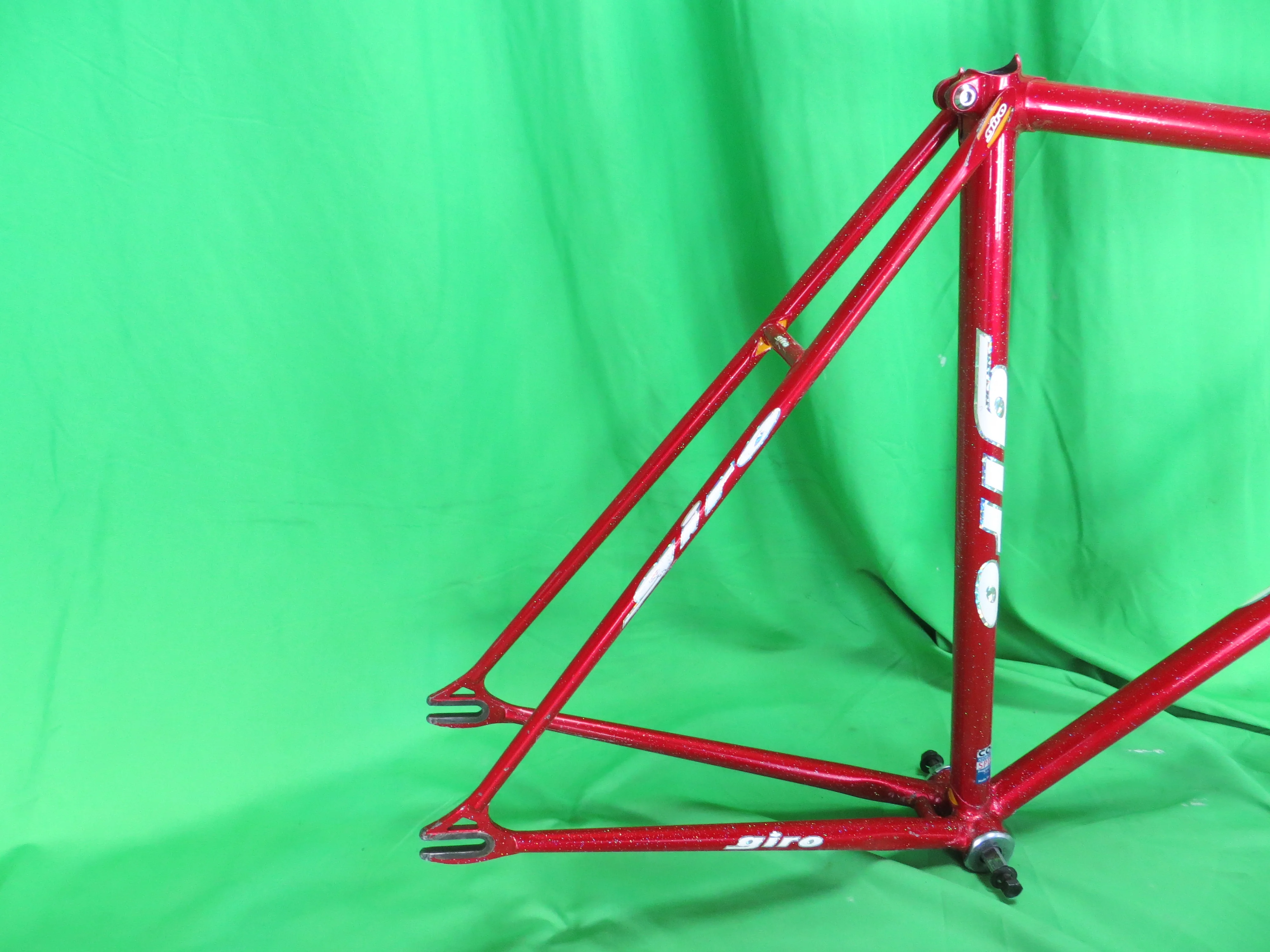 Giro Columbus Spirit Keirin // Red Metallic with Rainbow Flake // 54.5cm - Image 15