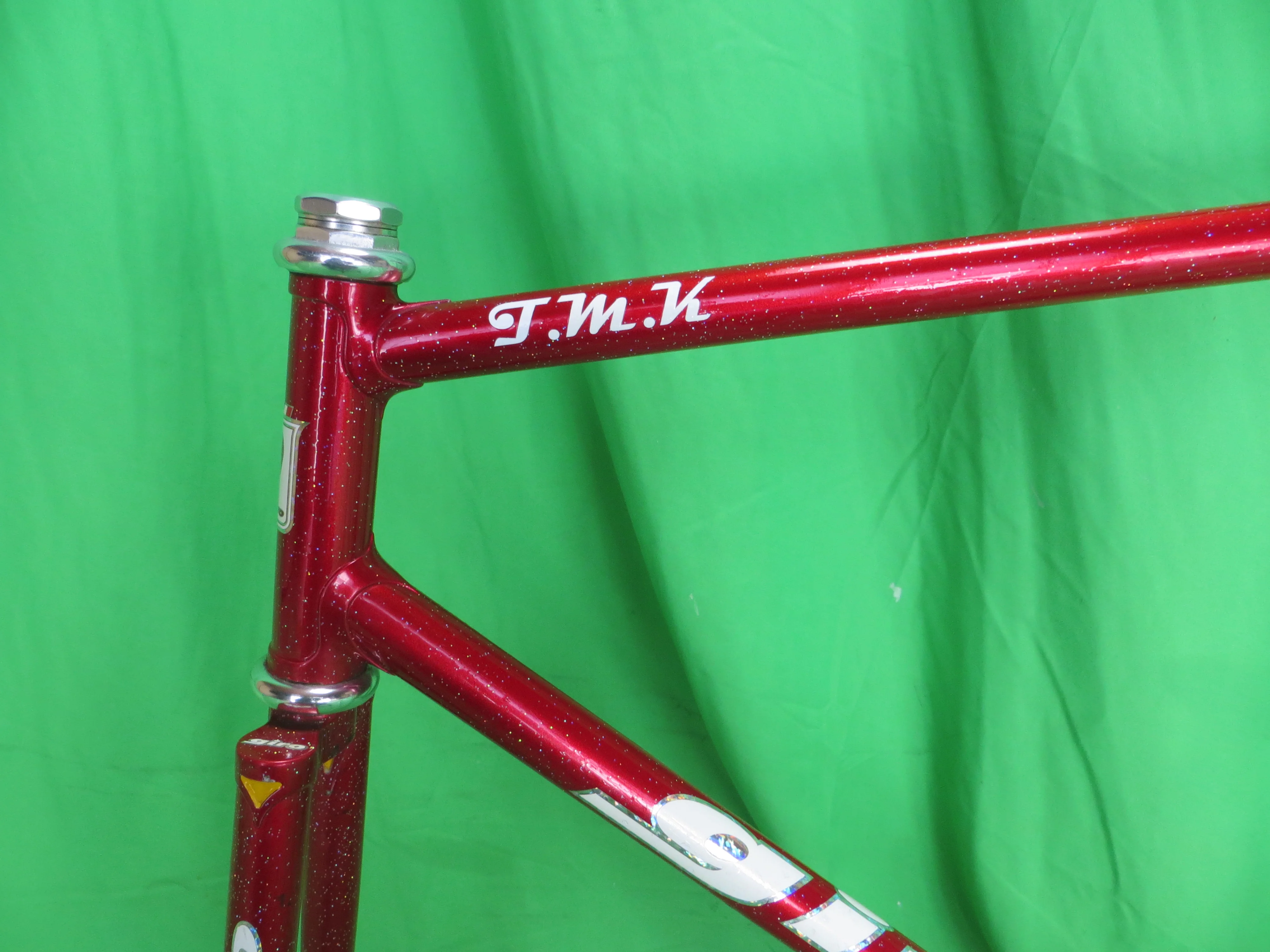 Giro Columbus Spirit Keirin // Red Metallic with Rainbow Flake // 54.5cm - Image 4