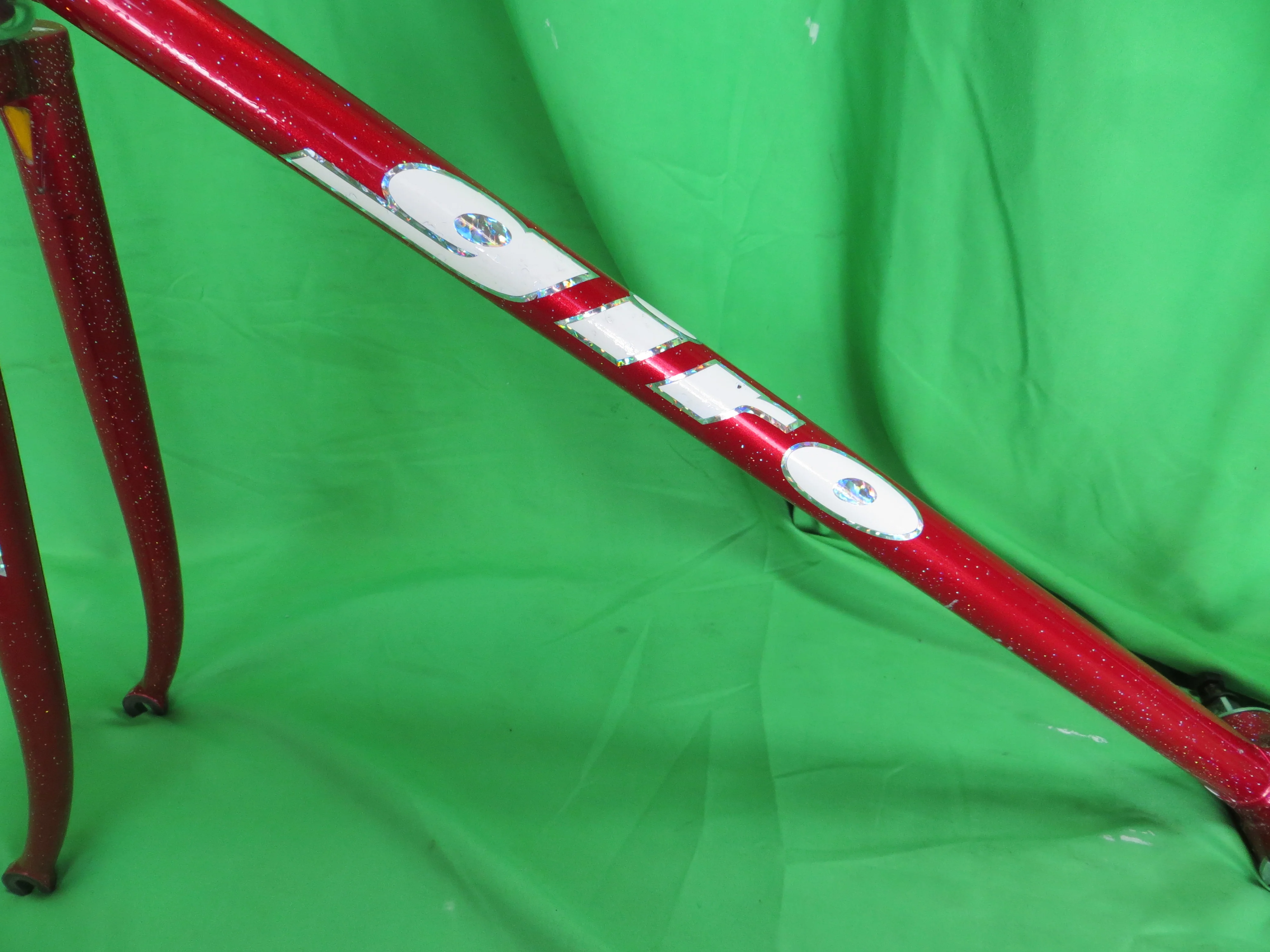 Giro Columbus Spirit Keirin // Red Metallic with Rainbow Flake // 54.5cm - Image 6