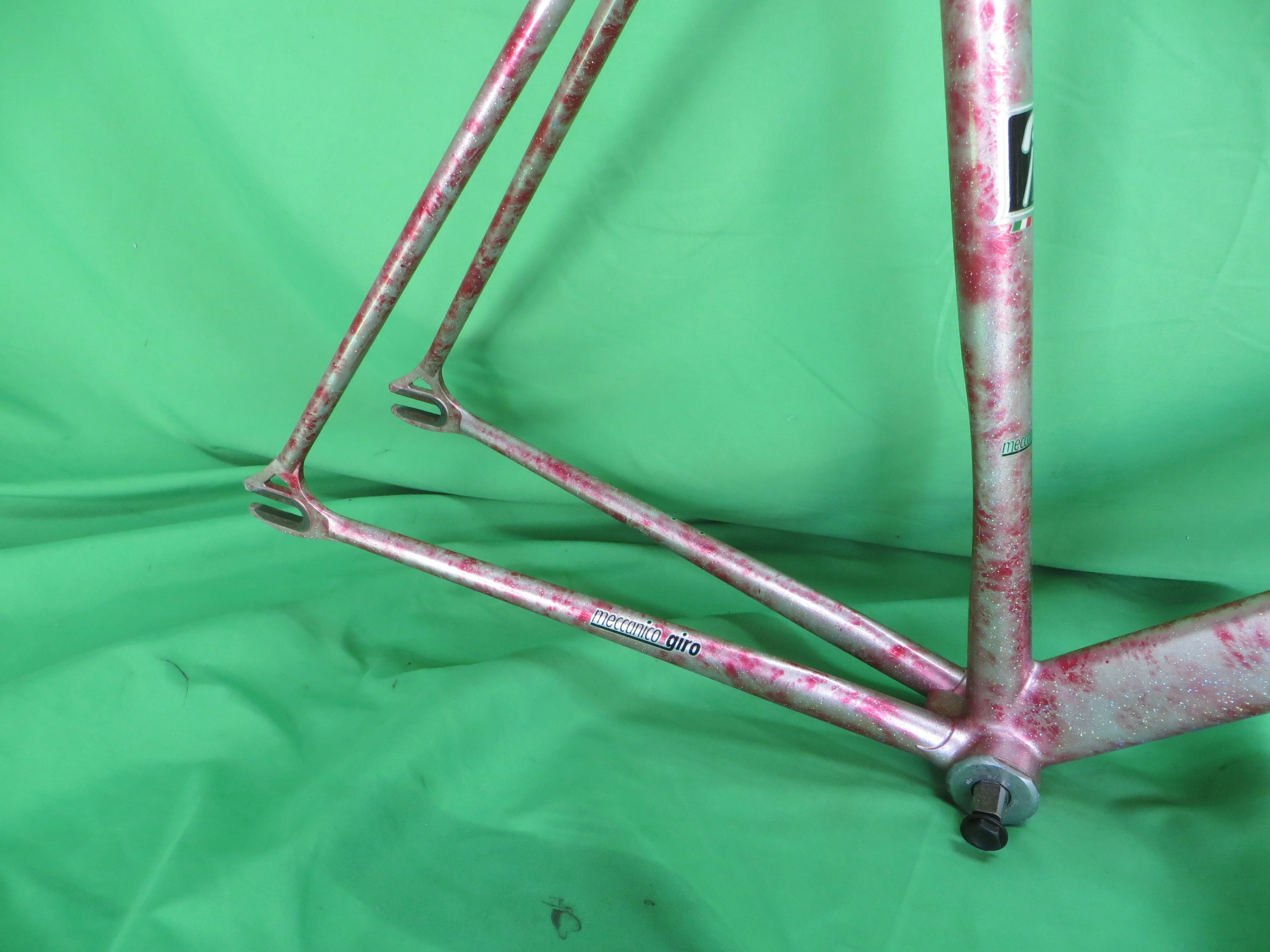 Rare!! Giro CrMo TT // Red Silver Marble with Rainbow Flake // 50.5cm Non NJS - Image 14