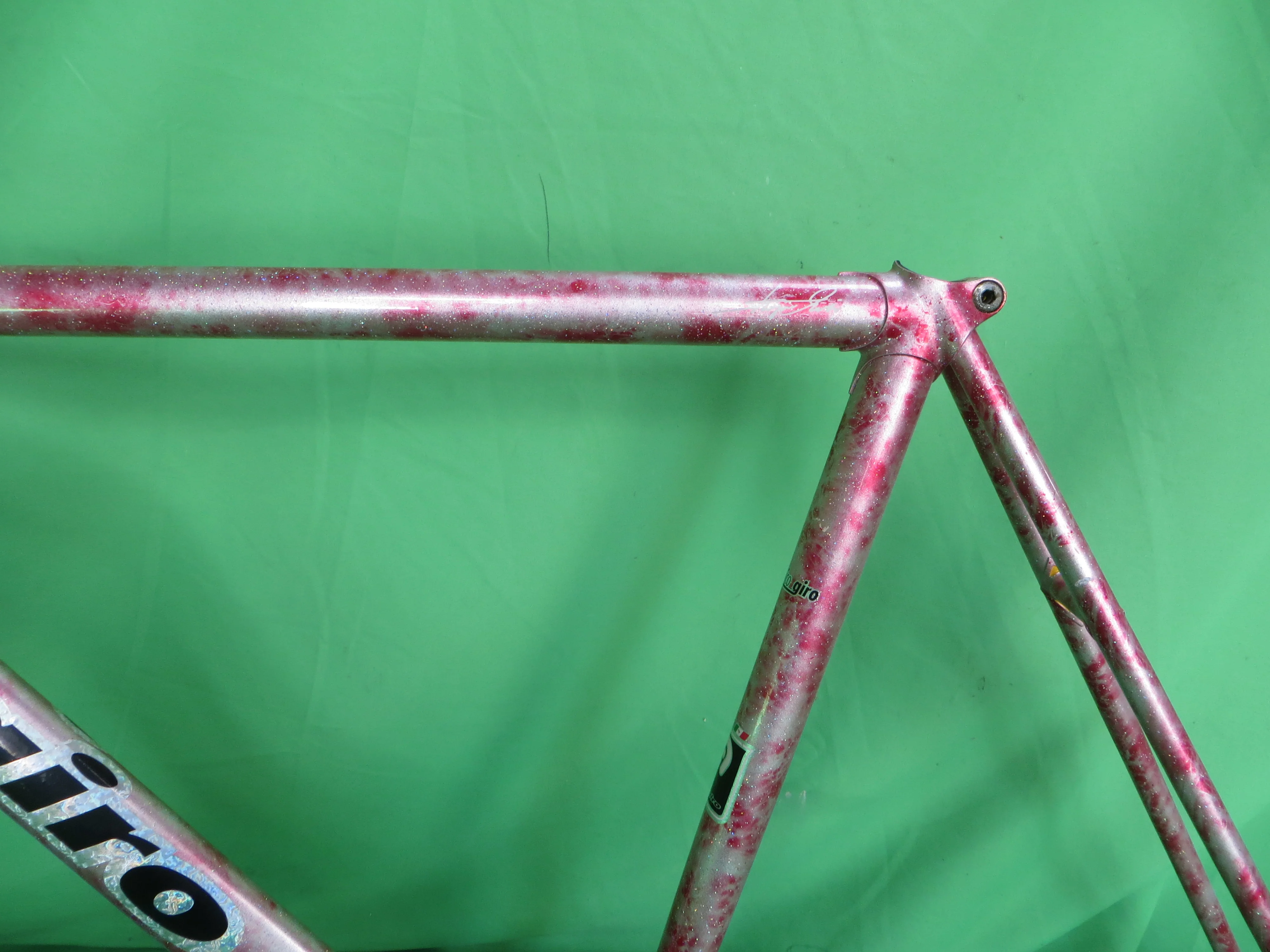 Rare!! Giro CrMo TT // Red Silver Marble with Rainbow Flake // 50.5cm Non NJS - Image 5