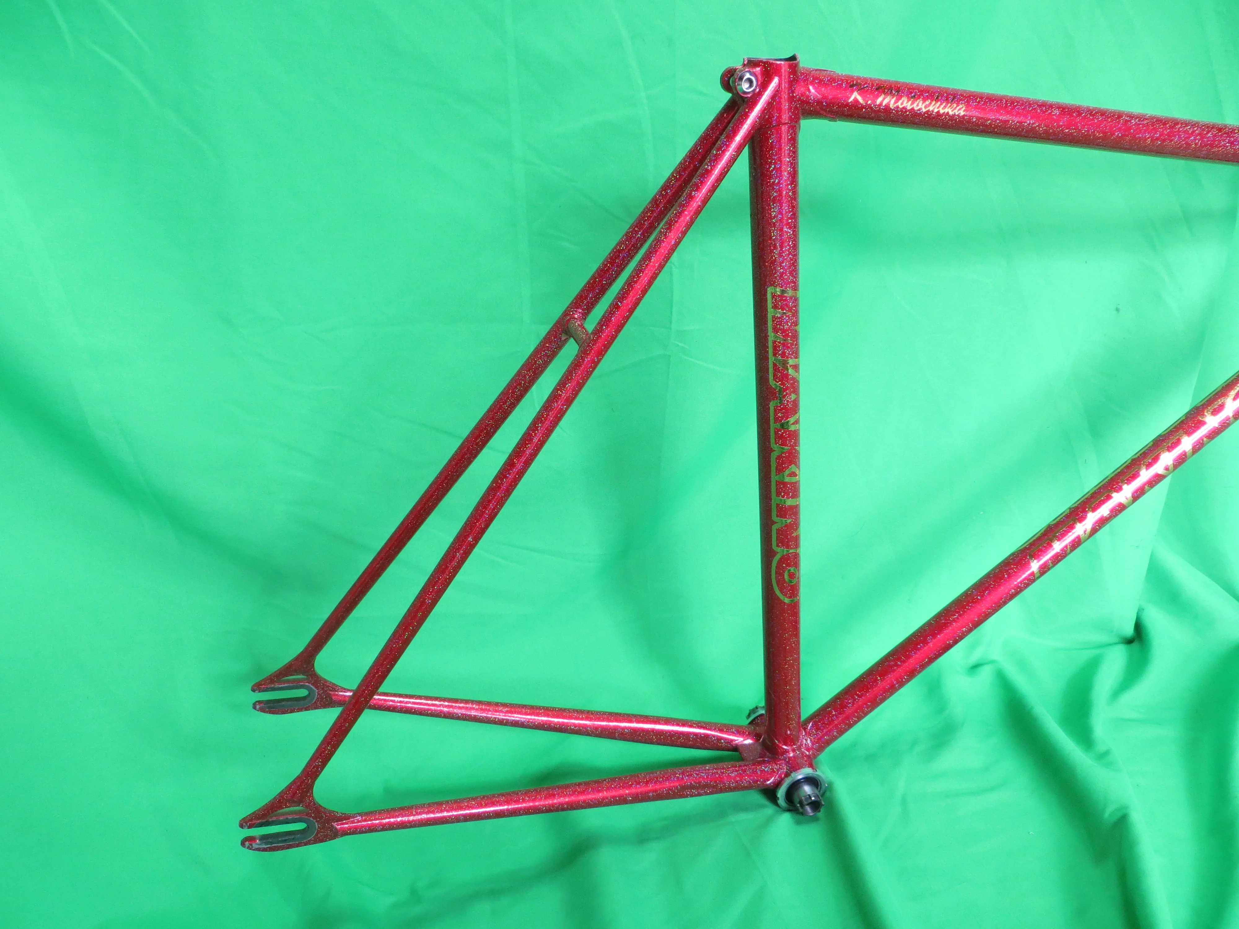 Makino Columbus Max Fork // Red Metallic with Super Rainbow Flake // 54.5cm - Image 15