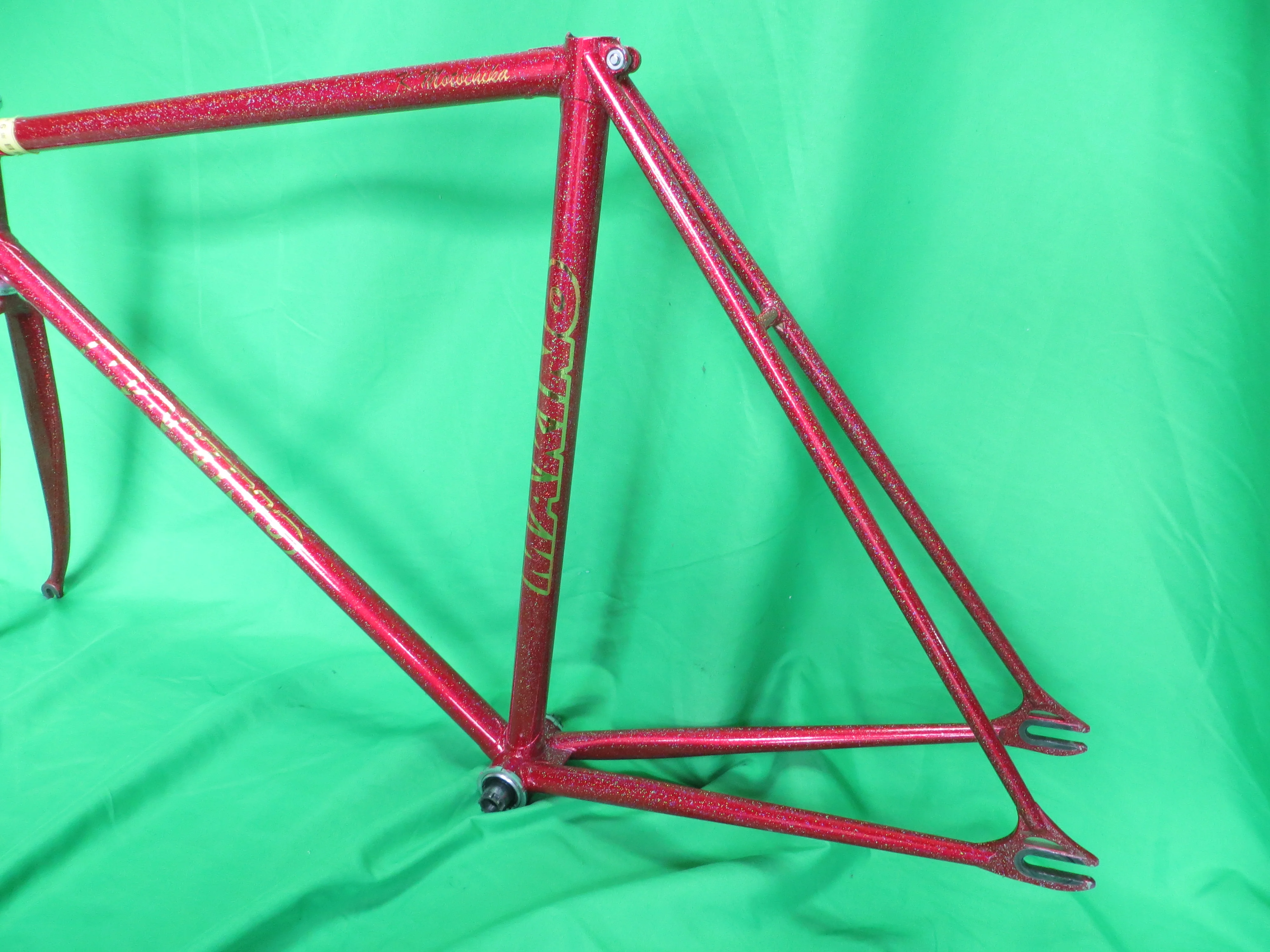 Makino Columbus Max Fork // Red Metallic with Super Rainbow Flake // 54.5cm - Image 8