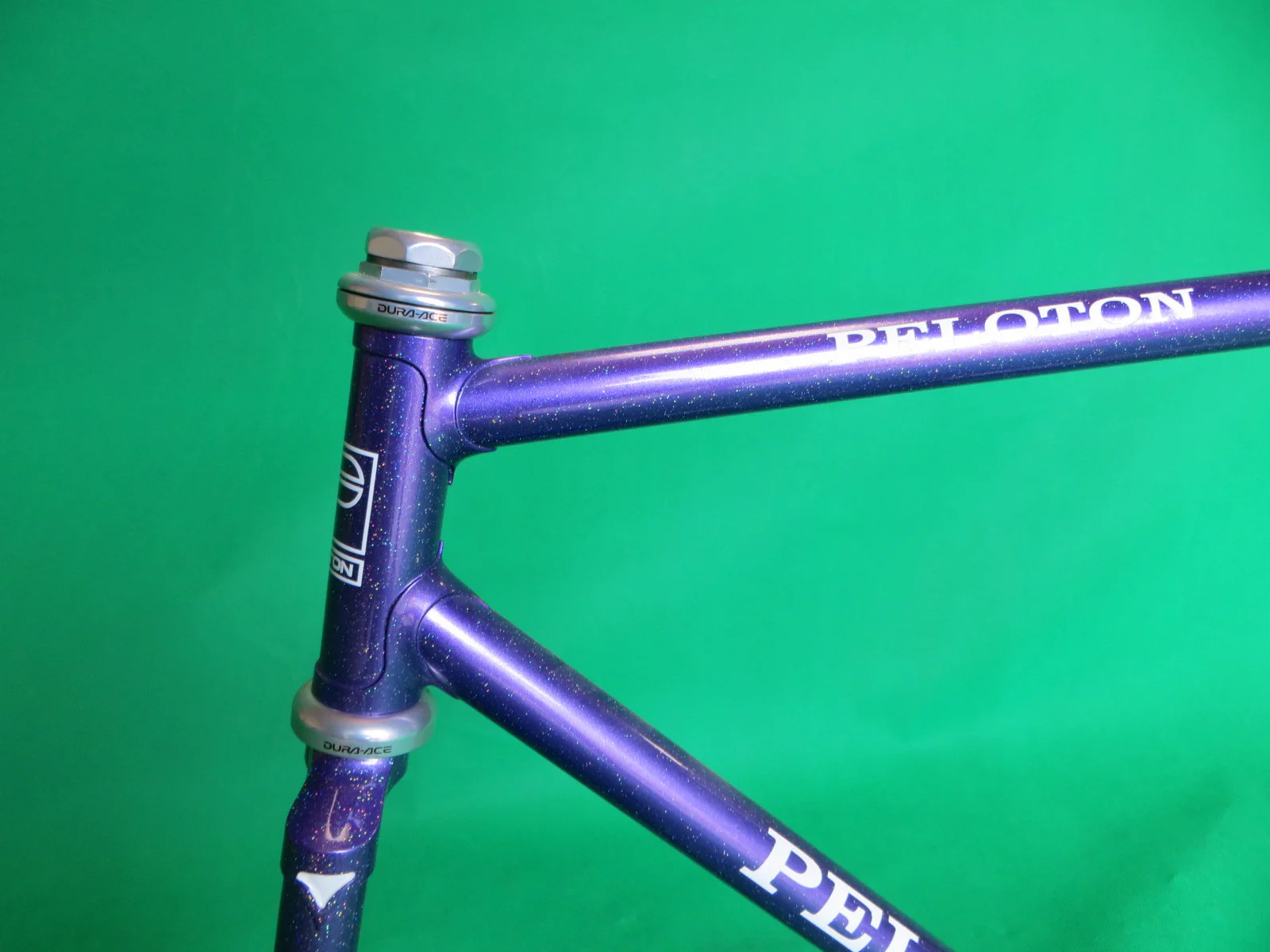 PELOTON // silver purple fade with rainbow flake // 52cm - Image 2