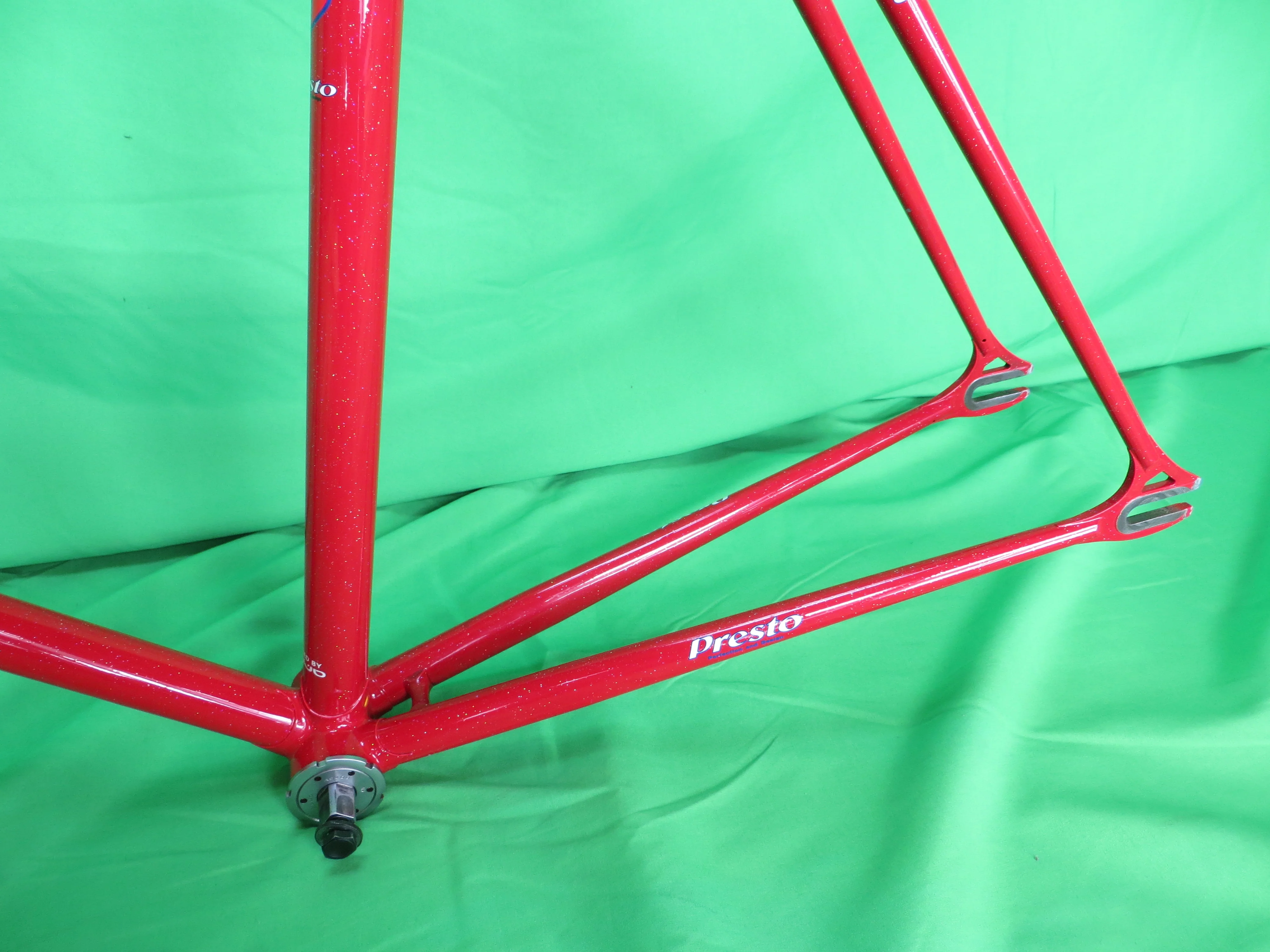 PRESTO Columbus Max Fork // Red with rainbow flake // 53cm - Image 7