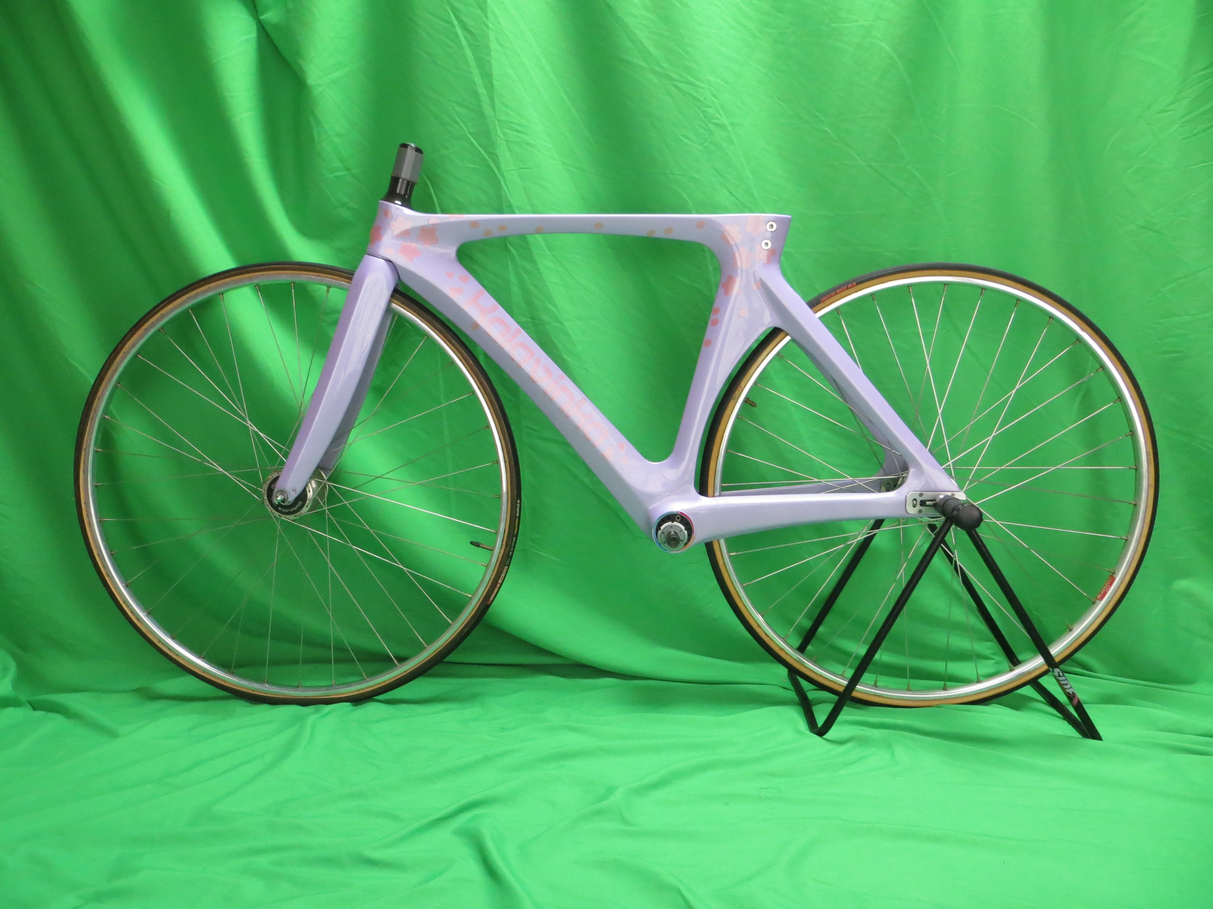 Rare! Kalavinka Girl'S Keirin Carbon Track Frame // Lavender Sakura Finish // 47cm NJS Approved - Image 16