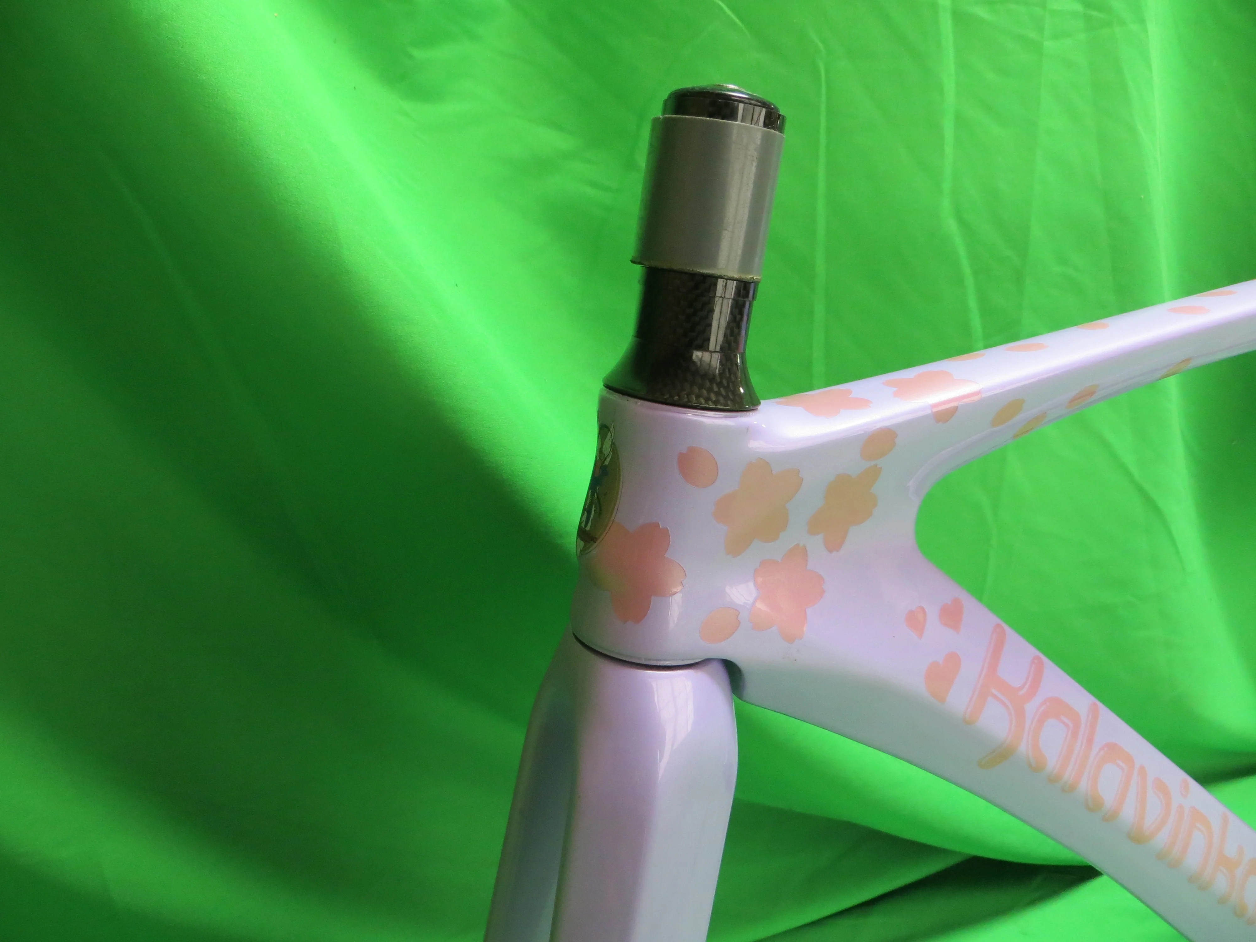 Rare! Kalavinka Girl'S Keirin Carbon Track Frame // Lavender Sakura Finish // 47cm NJS Approved - Image 2