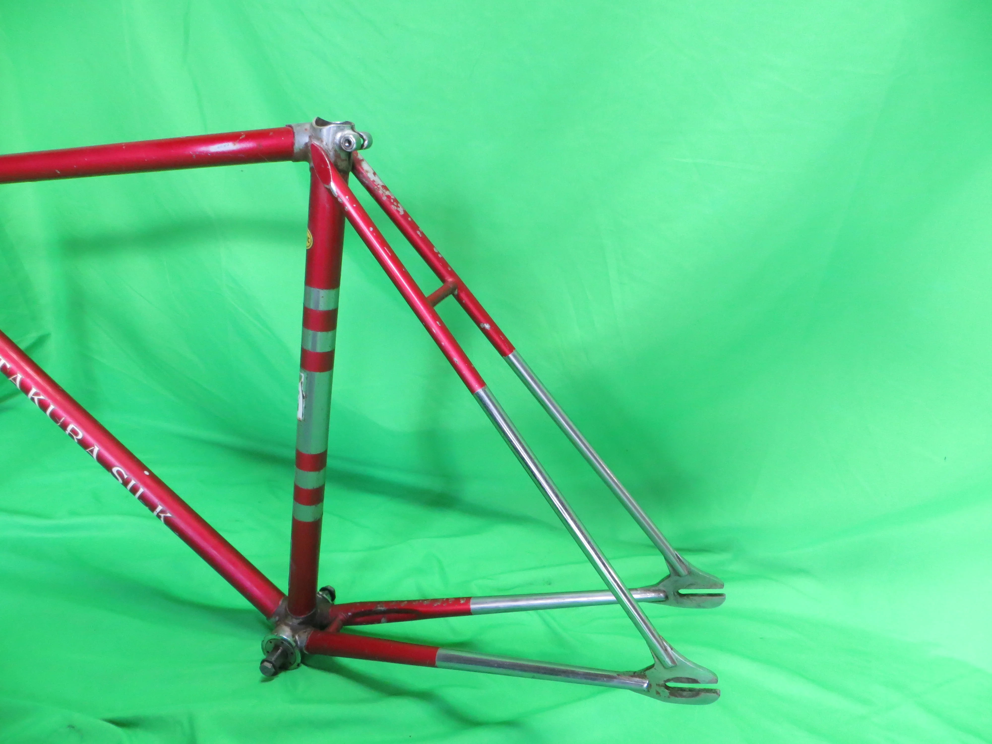 Super Rare! Vintage 1973 Katakura Silk // Candy Red/ Chrome Plated // 51cm - Image 11
