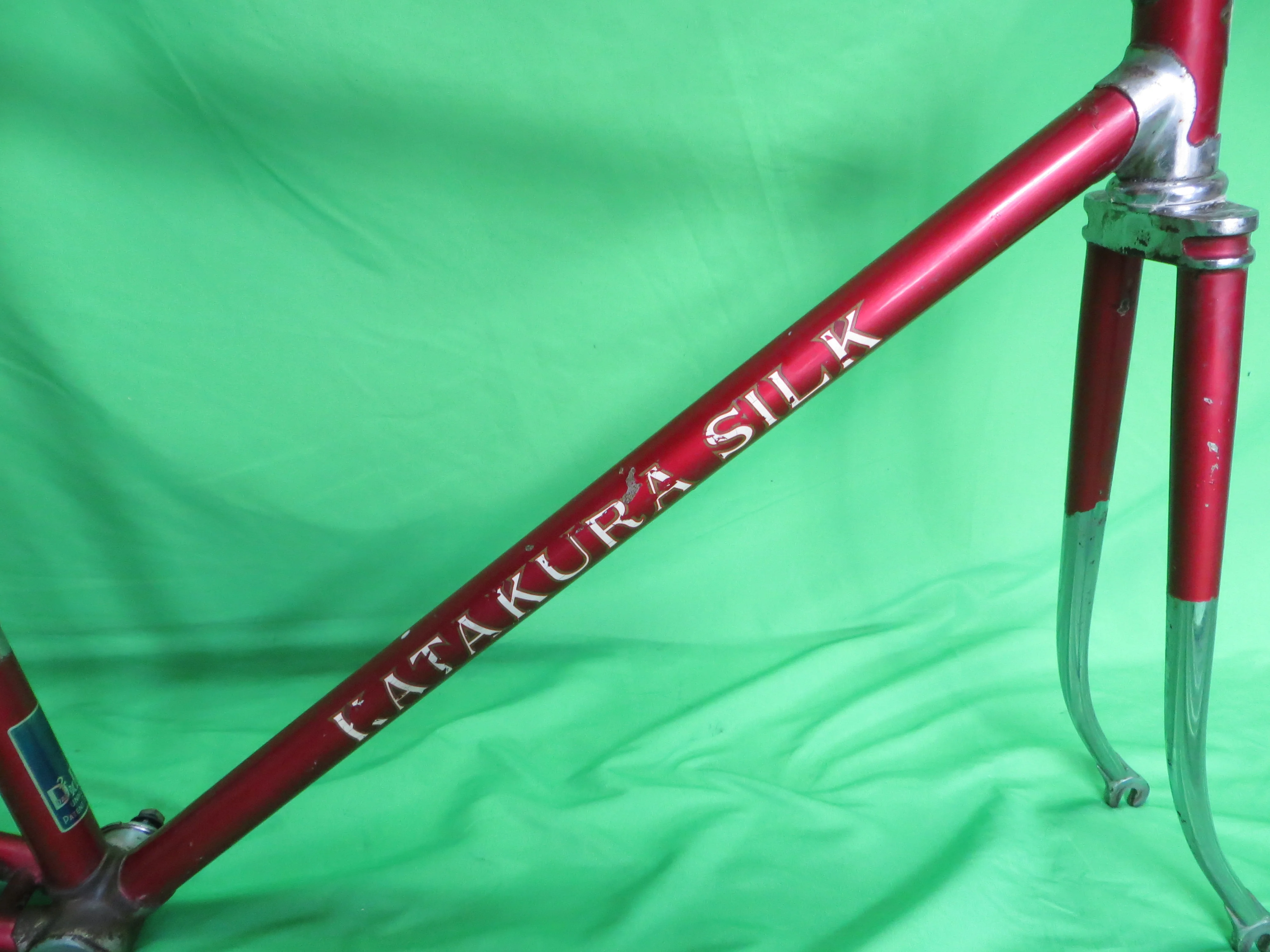 Super Rare! Vintage 1973 Katakura Silk // Candy Red/ Chrome Plated // 51cm - Image 16