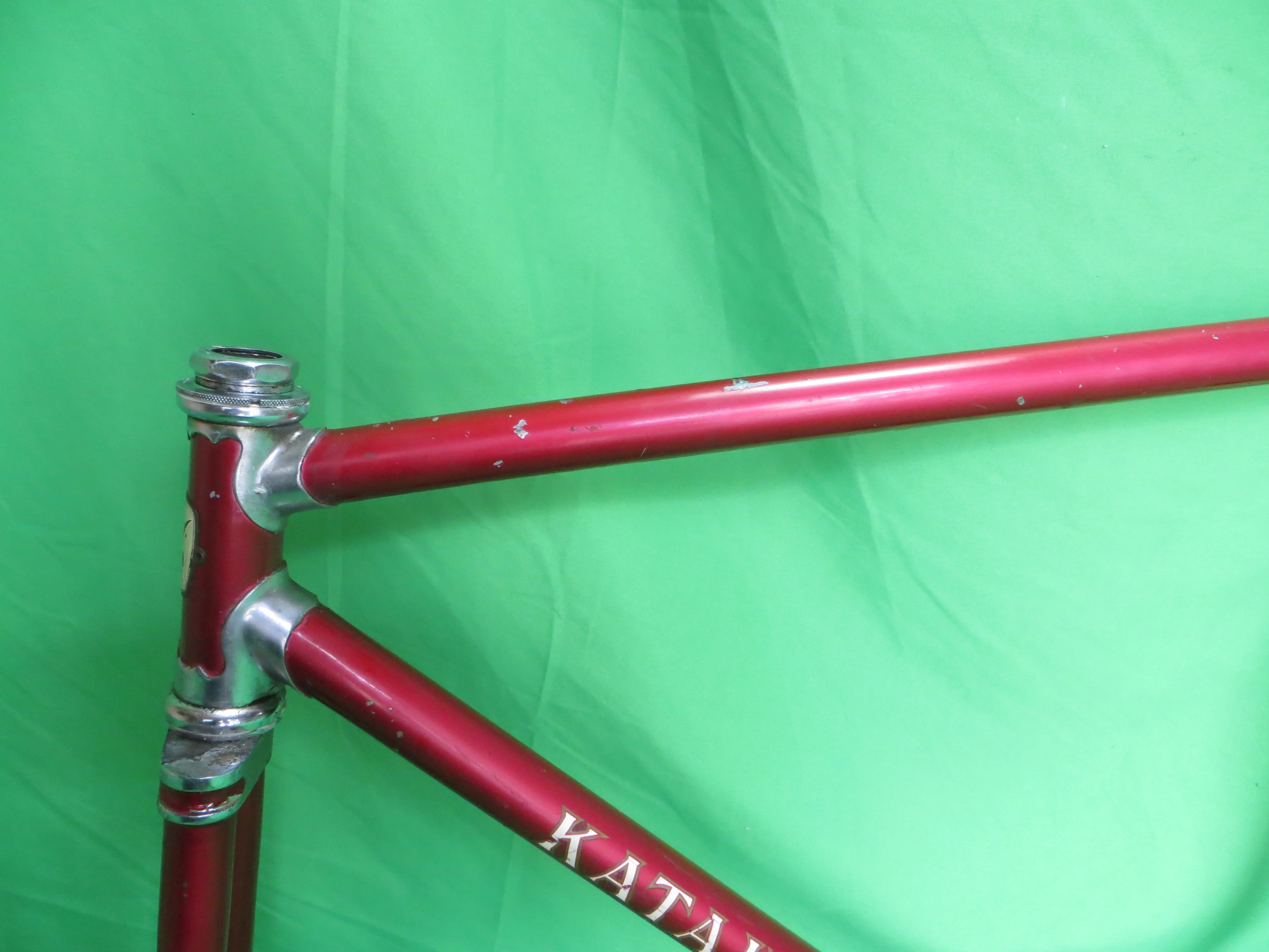 Super Rare! Vintage 1973 Katakura Silk // Candy Red/ Chrome Plated // 51cm - Image 5