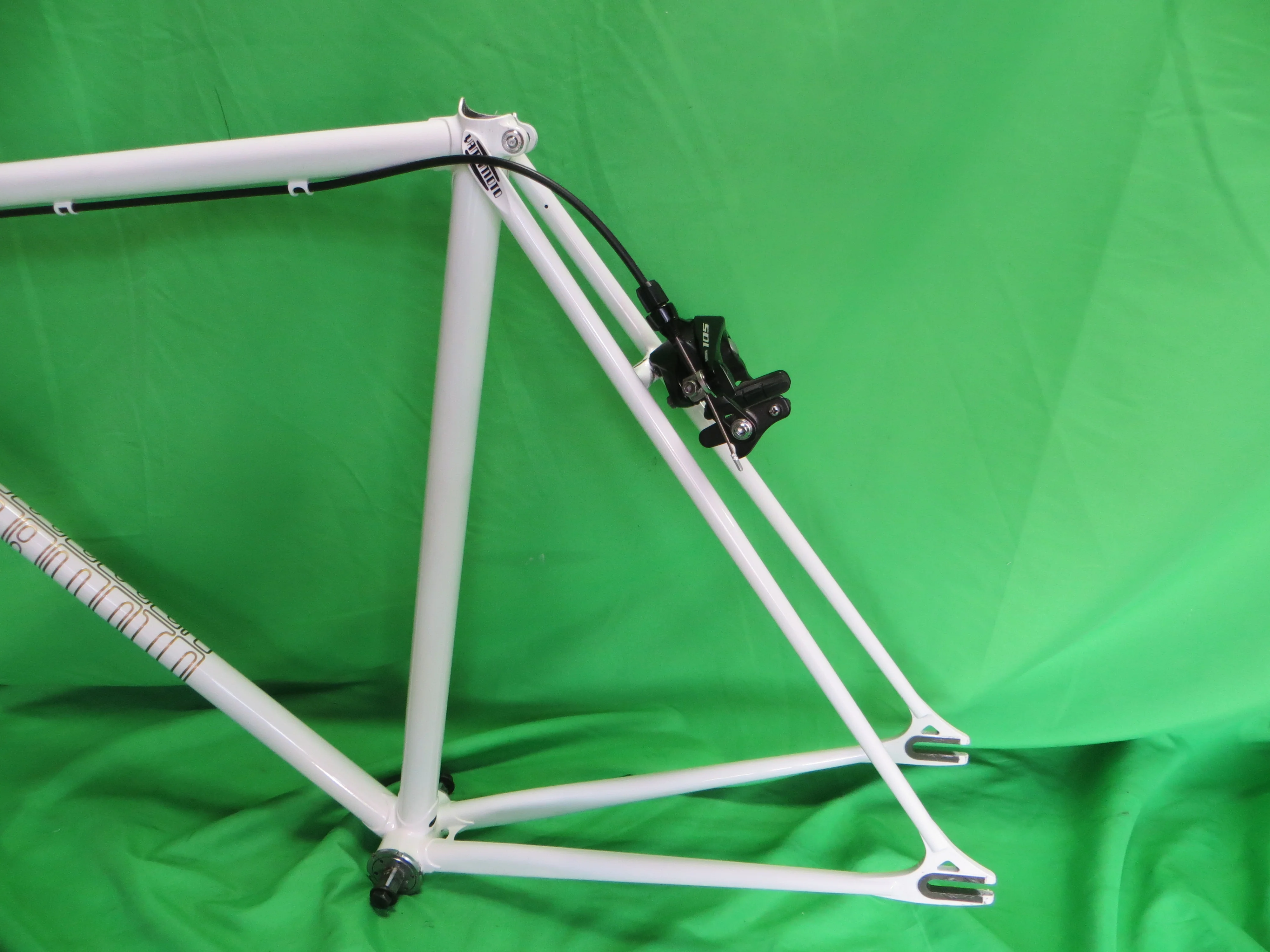 Yamamoto Drilled For Brakes // White // 53.5cm + Shiamano 105 Brakes - Image 9